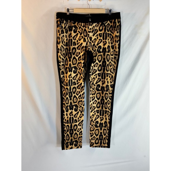 TRIPP NYC Leopard Print Black Trim Pants Size 16 Punk Dark Goth Alternative Y2K - Picture 3 of 16
